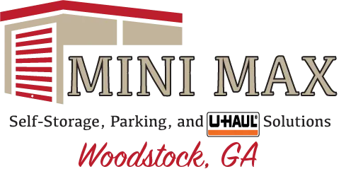 A black and white image of the logo for mini max.